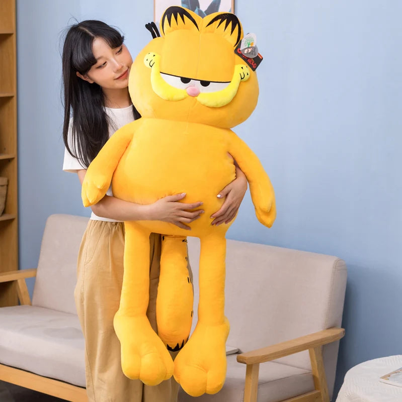 Giant  Garfield Fat Angry Cat Plush Toys Animals Lazy Kitty Stuffed Doll Tiger Skin Simulation Cat Plushies Pillow Xmas Gifts