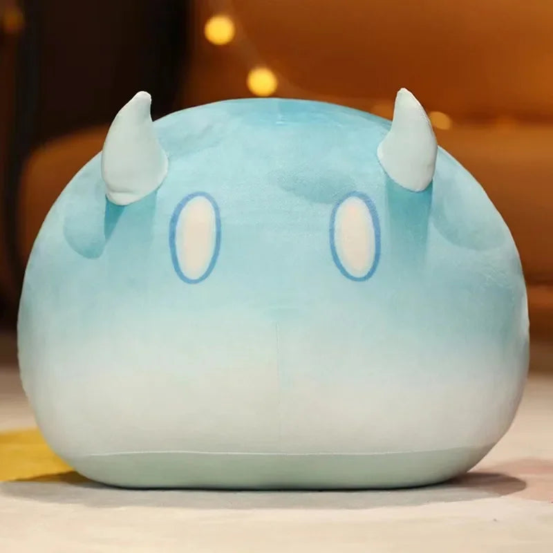 Genshin Impact Slime Plush Toys Anime Doll Element Anemo Electro Pyro Cryo Hydro Geo Dendro Soft Pillow Holiday Gift for Kids