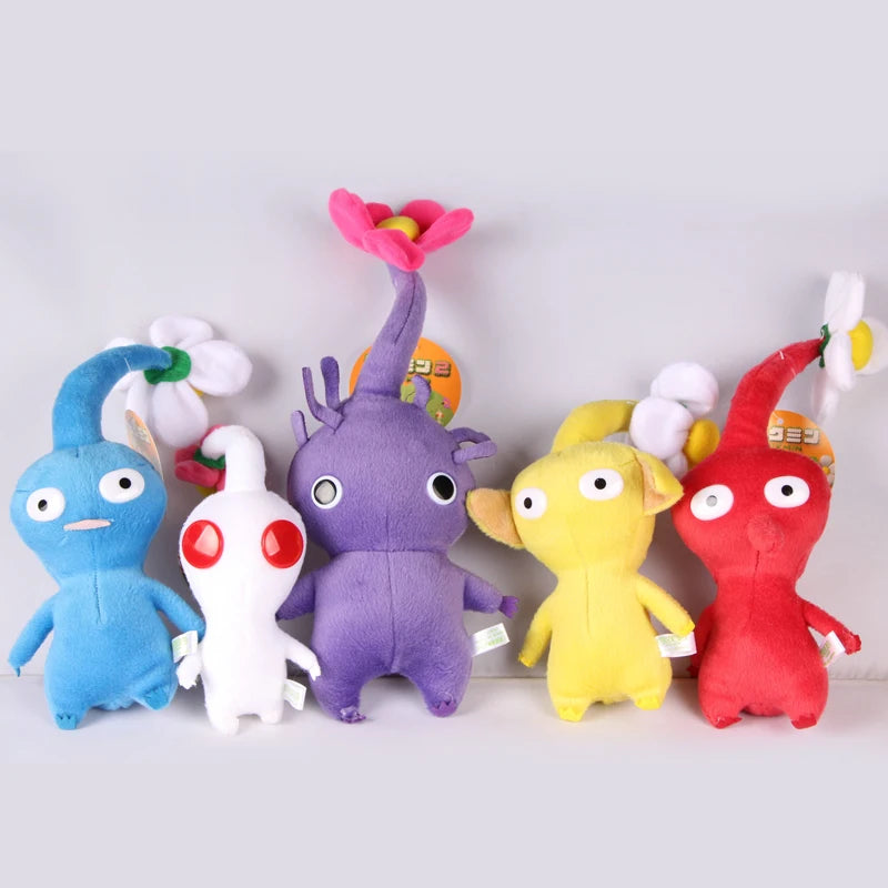 5pcs/set Pikmin Stuffed Plush Toys Flower Bud Leaf Plush Doll Cartoon Plush For  Kids Toy Boys Girls Birthday Gift