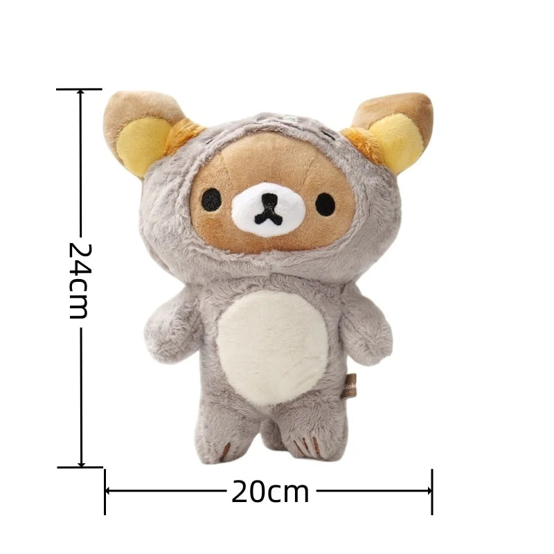 48cm Rilakkuma Plush Teddy Bear Plushies Lovely Animal Kuma Stuffed Doll Kawaii Room Deocr Toys Hobbies Festival Gift for Kids