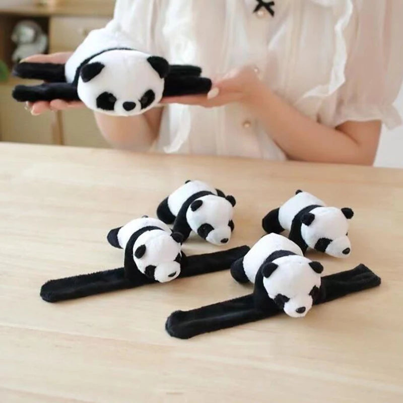 1pc Kawaii Animal Slap Snap Wrap Wristband Bracelet Panda Plush Hand Ring Wristband For Kids Toys Birthday Elegant Present