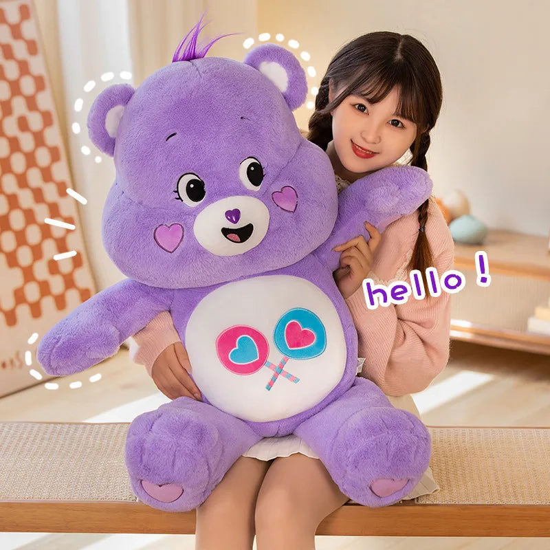 90CM Giant Care Bears Plush Toys Teddy Bear Stuffed Doll Rainbow Bears Peluche  Kawaii Room Decor Lovely Bear Birthday Gifts