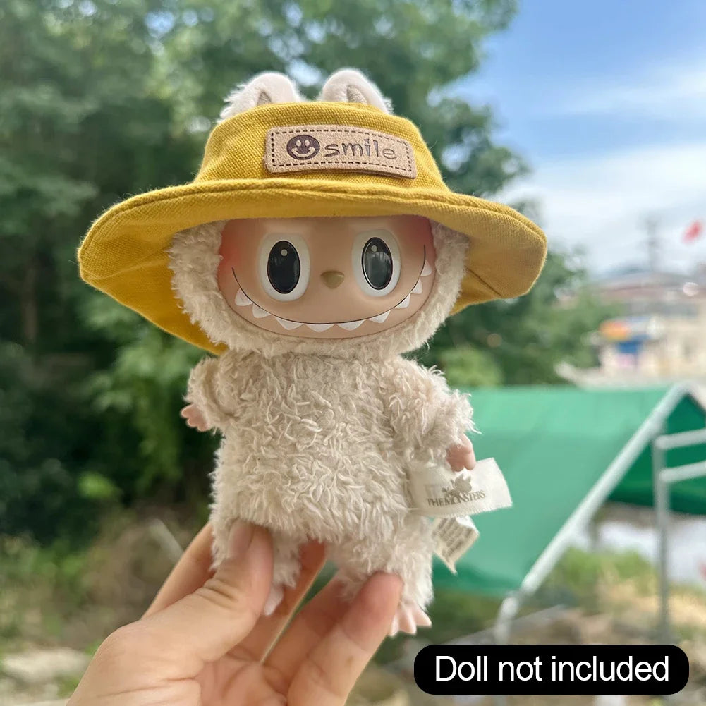 17cm Mini Plush Doll'S Clothes Outfit Accessories For Korea Kpop Exo Labubu Idol Cowboy love hat sweater suit Clothing Gift