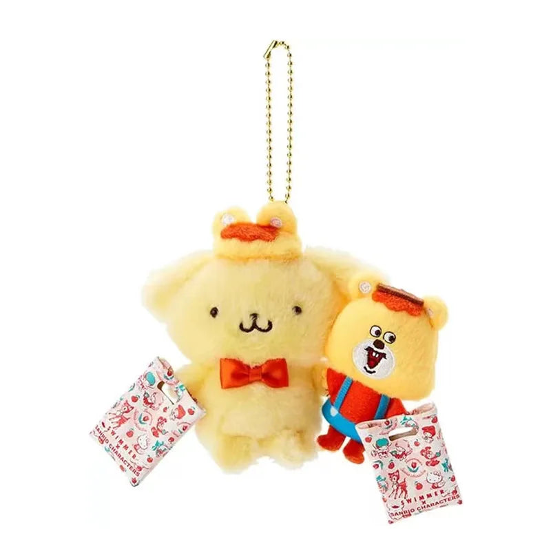 Sanrio Plush Doll Hello Kitty Car Keychain Children and Students Cute School Bag Pendant Couple Holiday Gift Anime Peripheral