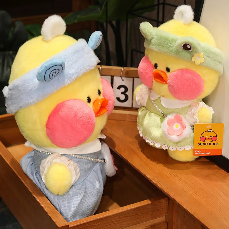 Cute Yellow Cafe Ducks StuffedSoftToy Kawaii Soothing Toys  Dolls Pillow A Must Have For Birthdays