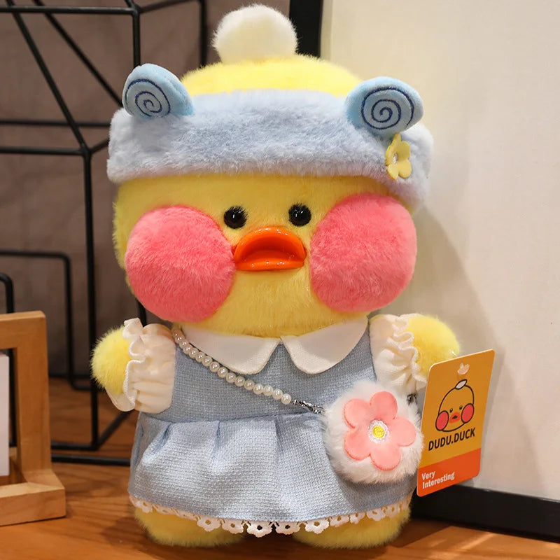 Cute Yellow Cafe Ducks StuffedSoftToy Kawaii Soothing Toys  Dolls Pillow A Must Have For Birthdays