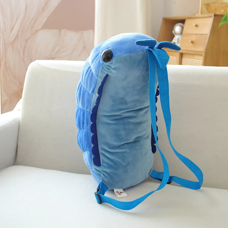 Simulation Insect Backpack Plush Toys Soft Stuffed Cartoon Doll Watermelon Worm Animal Toy Creative Gift for Children Kids Girls