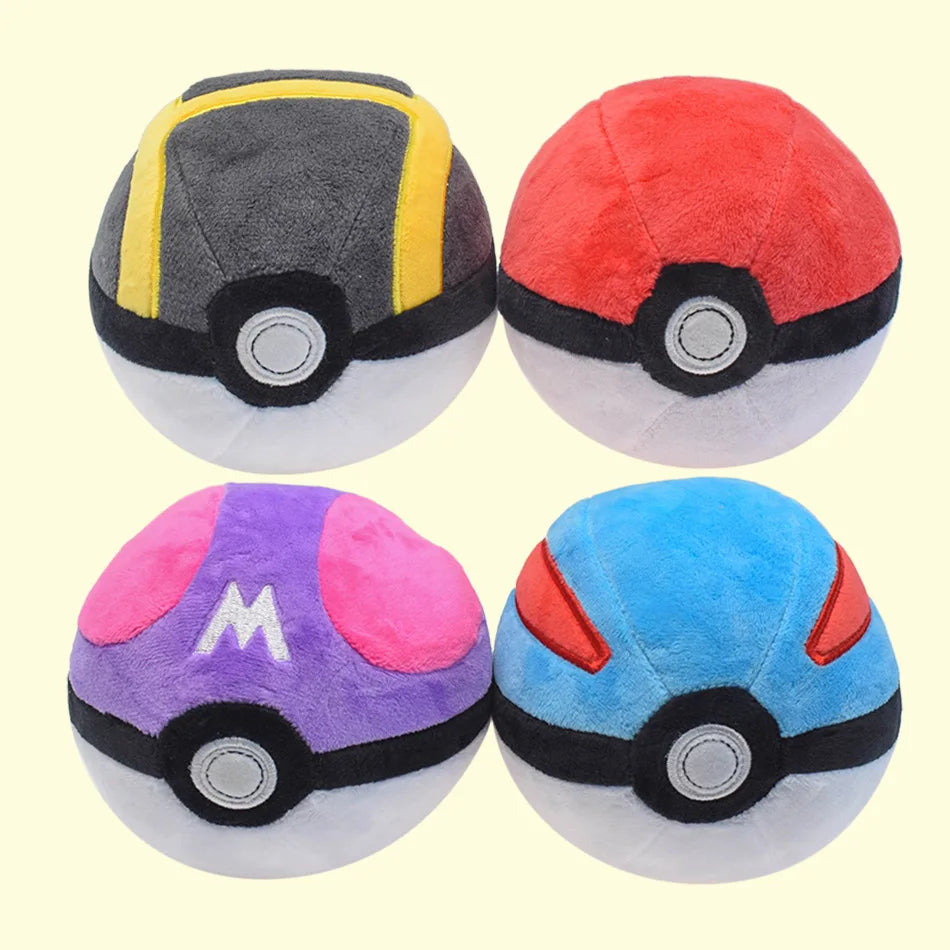 Pokeball Plush Master Ball Poke Ball Great Ball Beast Ball Dusk Ball Hisuian Ultra Ball Toys for Children Kids Christmas Gift