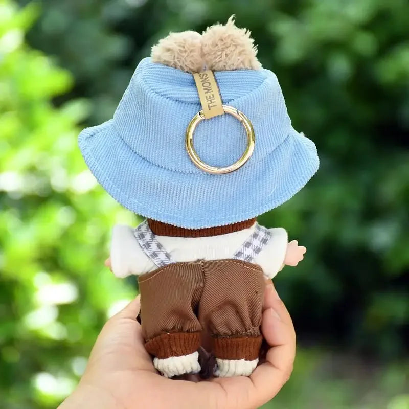 17cm Cute Mini Plush Doll'S Clothes Outfit Accessories For Korea Kpop Exo Labubu Idol Dolls Dog Overalls Set Clothing Kid Gift