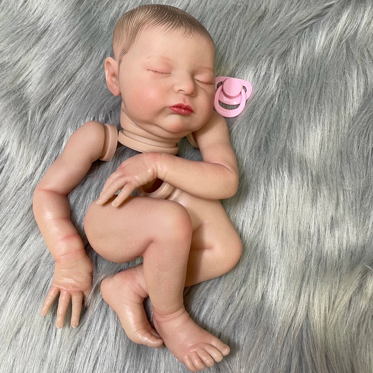 20Inch Already Painted Reborn Doll Kit Laura 3D Painted Skin Mold High Quality Handmade Newborn Baby Doll Parts With Cloth Body