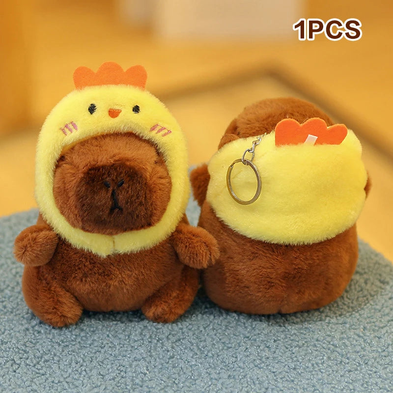 Cute Plush Dr Capibala Doll Pendant Exquisite Capybara Stuffed Toy Fashion Women Bag Pendant Car Hangings Ornament Keyring