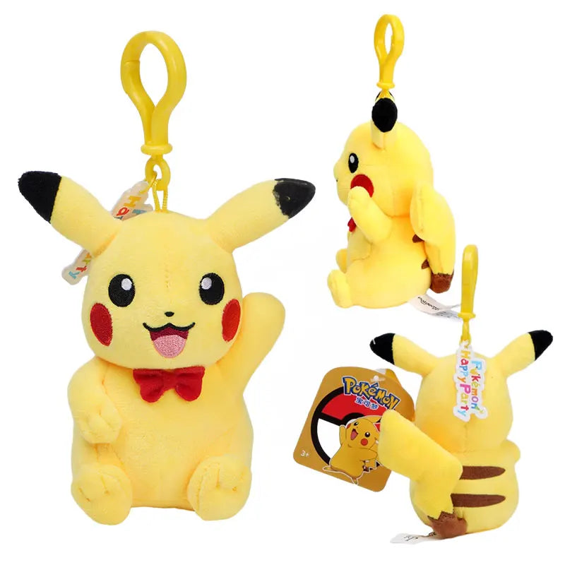 Pokemon Pikachu Mew Squirtle Charmander Kawaii Plush Toy Pendant School Bag Backpack Pendant Key Ring Small Doll Birthday Gift