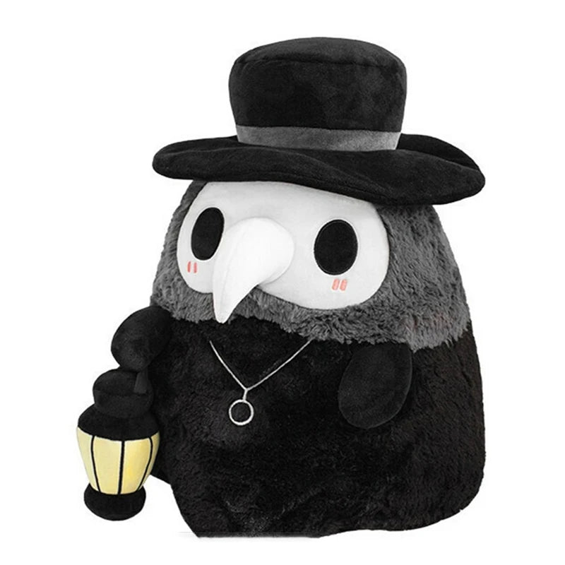 New Plague Bird Mouth Doctor Plush Toy Plague Crow Nurse Halloween Glow-in-the-dark Doll Halloween Toy Gift for Children