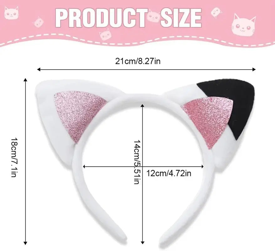 New Hot Gabby Dollhouse Headband For Girls Birthday Party Headbands With Cute Ear Cartoon  Headpiece Halloween Hair Accessories