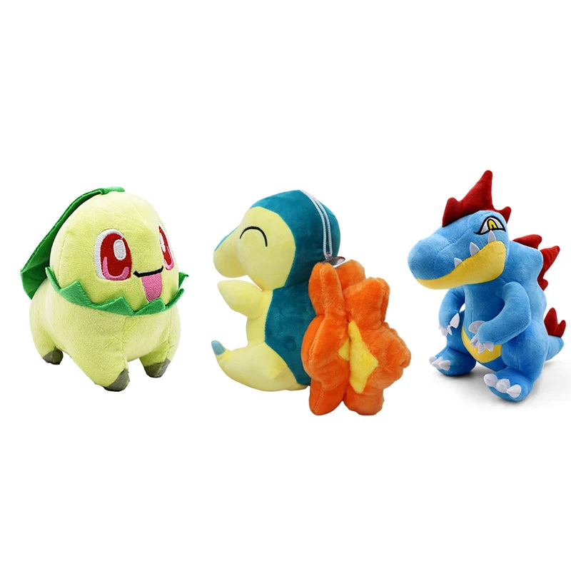 Pokemon Anime Cyndaquil Chikorita Totodile Kawaii Plush Toy Stuffed Doll Christmas Halloween Gifts For Kids