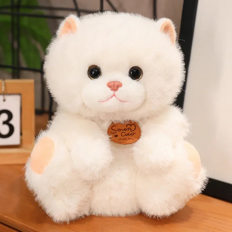 Cute Simulated Cat Doll Plush Toy Stuffed Soft Animal Plush Cartoon Kitten Pillow Kids Girls Birthday Gift Pet Toys Decoration