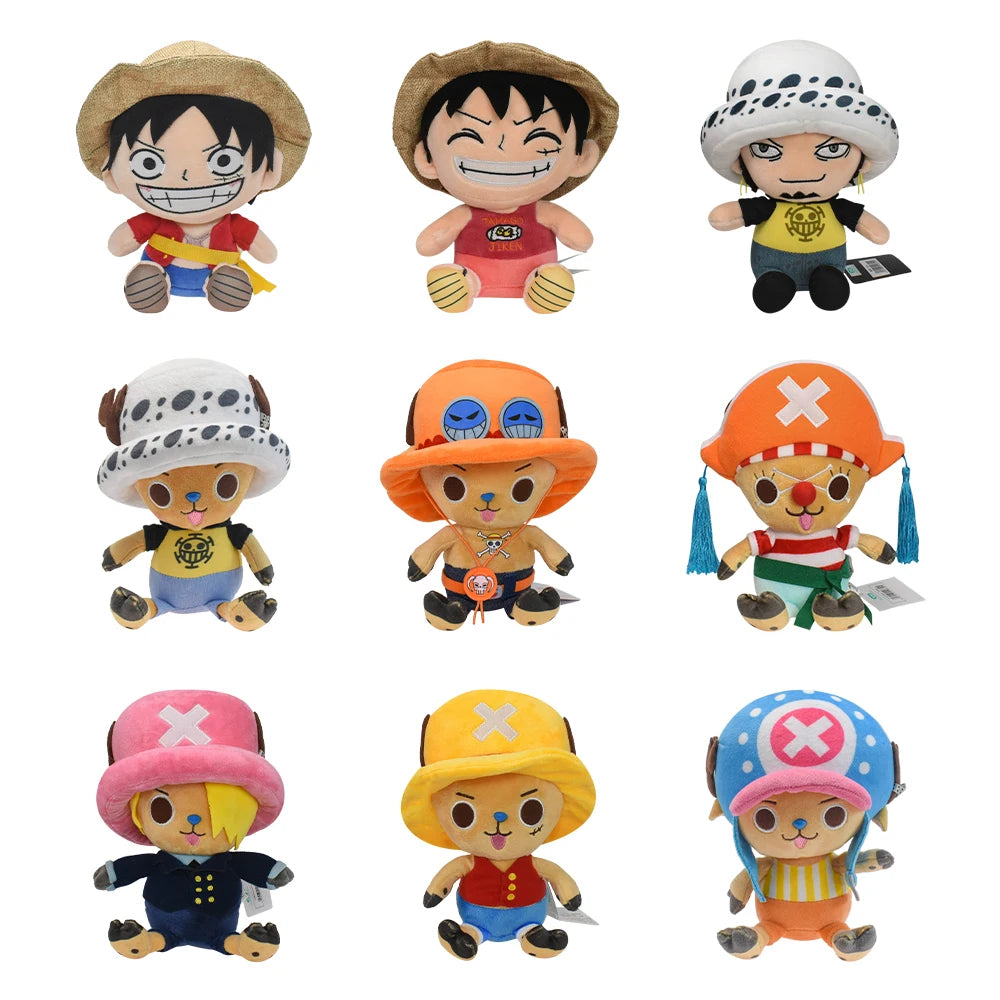 Monkey·D·Luffy Trafalgar D Water Law Tony Tony Chopper Luffy Plush Toy, Peluche Dolls Stuffed Figure for Kids Gift