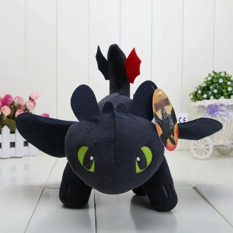 35cm Plush Dragon Toys Kawaii White Black Dinosaurs Animal Stuffed Plush Toys Plush Home Decor Boys Girls Birthday Gifts