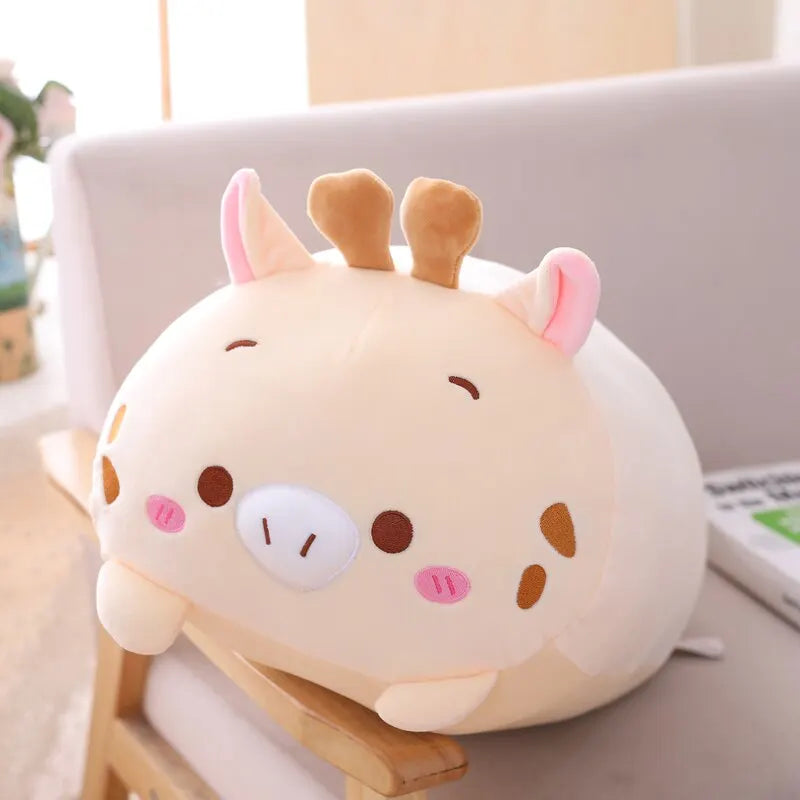 Super Soft Animal Cartoon Pillow 20cm Cute Fat Pig Cat Bear Plush Toy Stuffed Lovely Throw Doll Kids Birthyday Gift