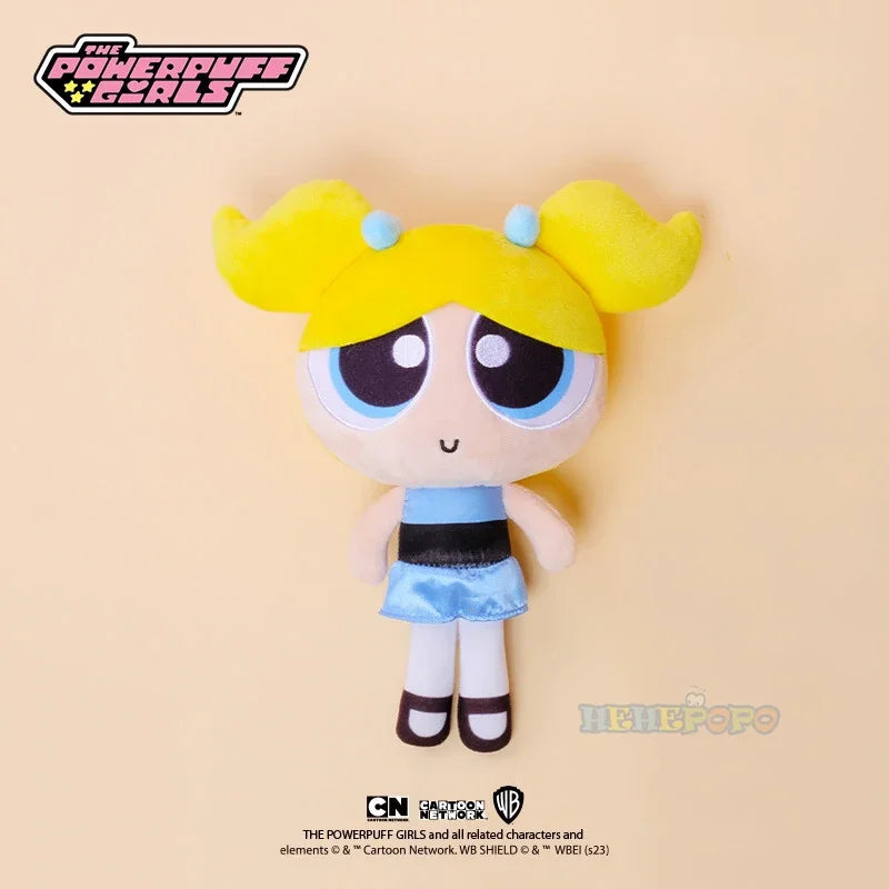 Original The Powerpuff Girls Cartoon Plush Doll Buttercup Bubbles Blossom Cute Kawaii Fluffy Stuffed Toy 23cm/35cm