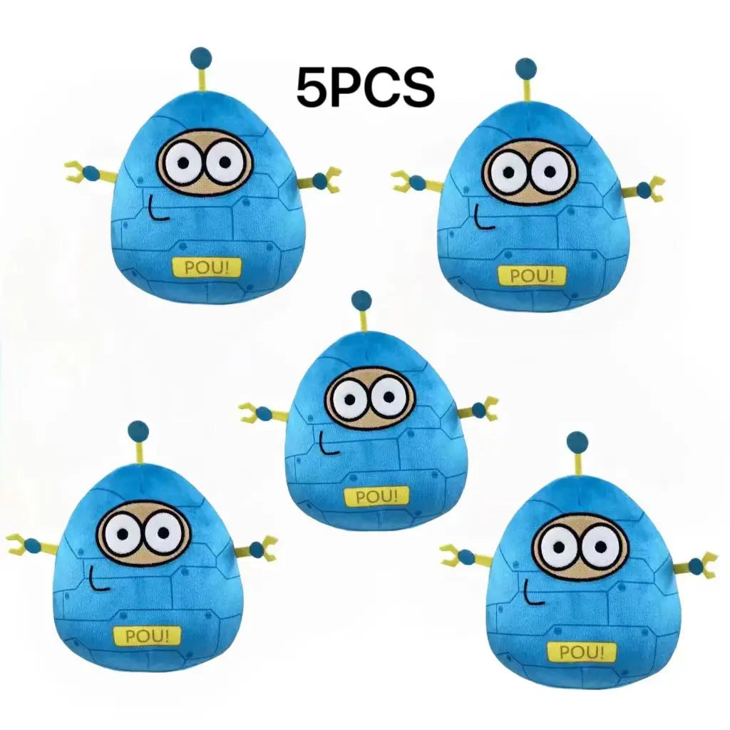 New 2024 color Pou Plush Cartoon Alien Toy Kawaii Stuffed Animal Doll Hot Game Figure Gifts for Fans 21CM