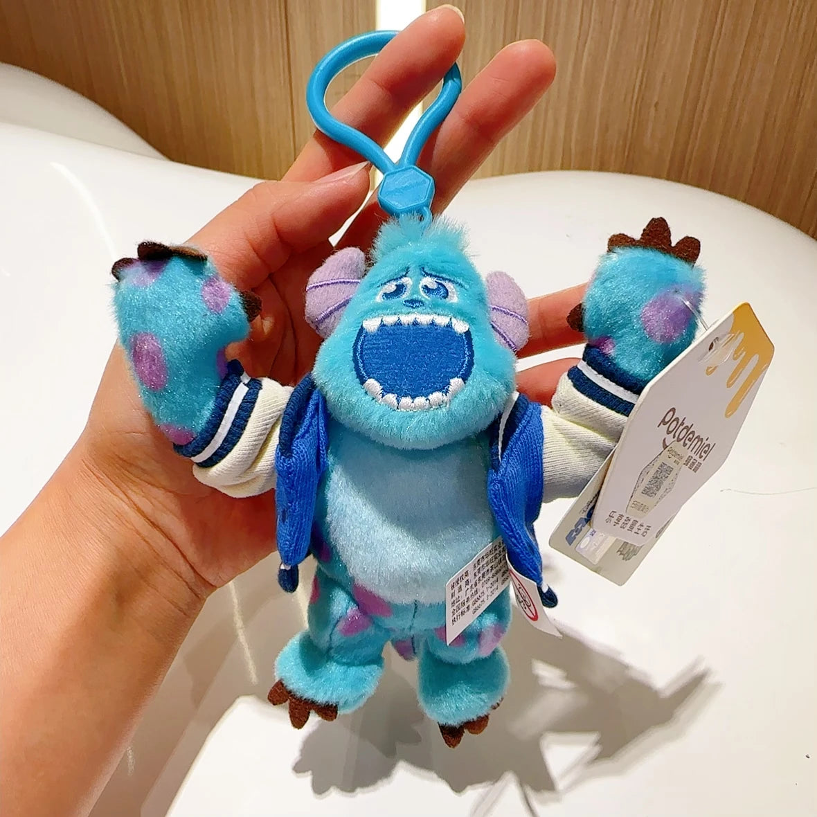 Original Disney Toy Story Stitch Kawaii Winnie Lotso Plush Doll Cartoon Stuffed Anime Keychain Pendant Strap Toys Gift For Kids