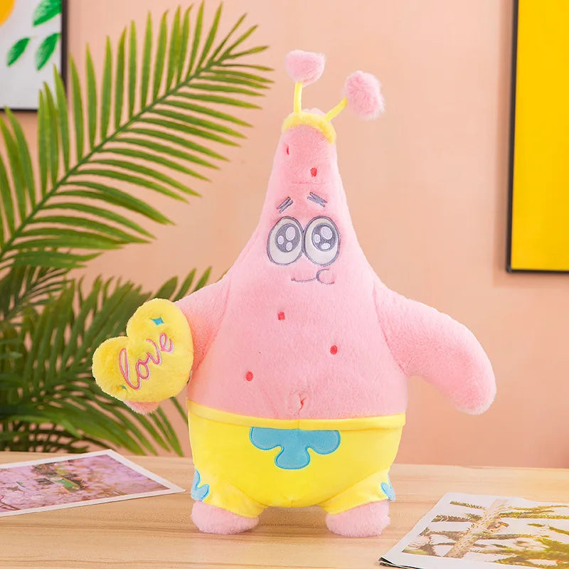 40cm Spongebob Squarepants Patrick Star Pink Kawaii Cartoon Cosplay Stuffed Plush Toys Doll Birthday Gift For Kids Girls Boys