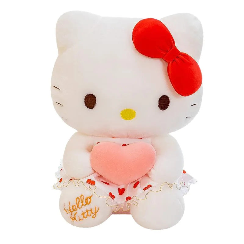 22-35cm Hello Kitty Anime Cute Stuffed Toys Sanrio KT Cat Plushier Soft Pillow Birthday Gifts For Girls Kawaii Pendant Dolls