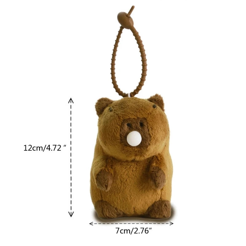 Capybara Plush Keychain Lovely Bag Pendant Keyring Backpack Accessory