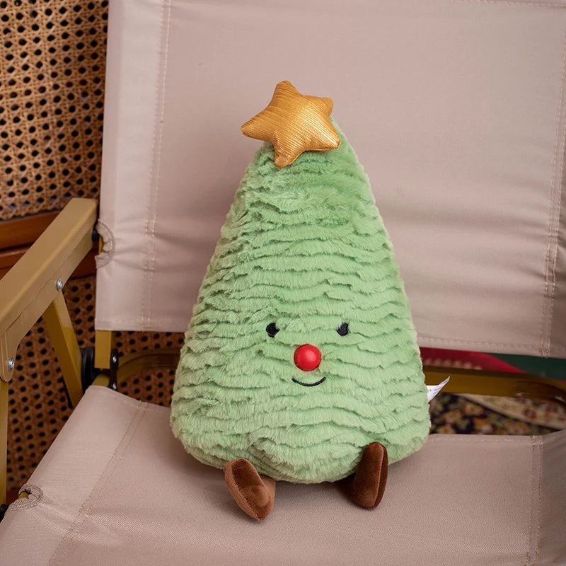 Kawaii Hot High Quality Christmas Plush Dolls Pillow Christmas Tree Gingerbread Man Gift box Wreath Plush Toys For Girls Present