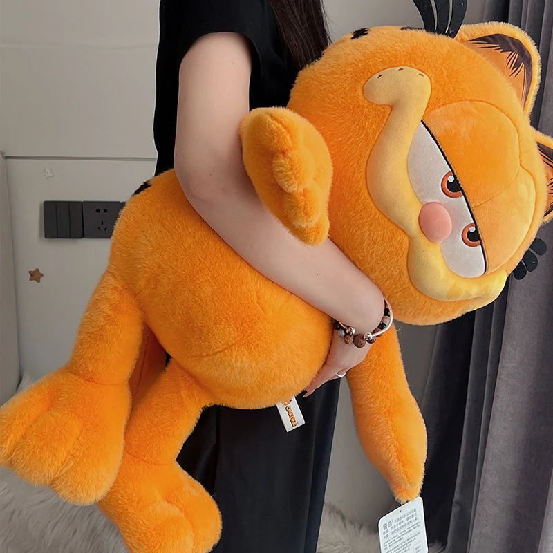 Big Size Miniso Garfield Plush Fat Angry Kitty Plush Toy Lazy Foolishly Tiger Skin Simulation Ugly Cat Garfield Stuffed Doll