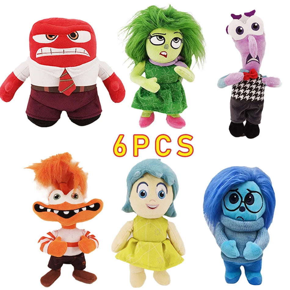 New Inside Out 2 Plush Anxiety Doll Cute Joy Fear Anger Disgust Sadness Riley Plushish Toys Collection Model Toy Birthday Gift