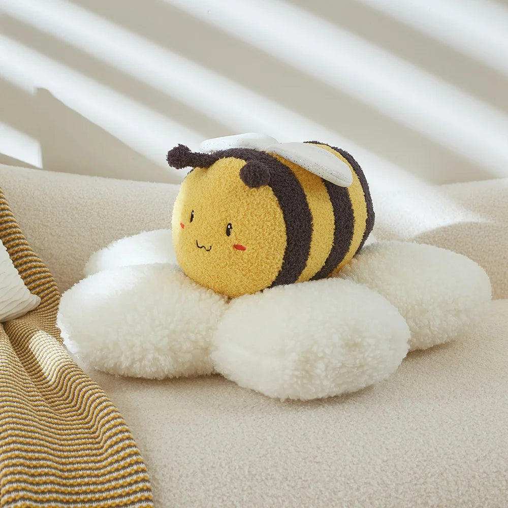 Fuzzy Bumblebee Ladybug Stuffed Insect Plush Toy Bee Ladybird Soft Doll Kids Toys Birthday Christmas Gift for Child