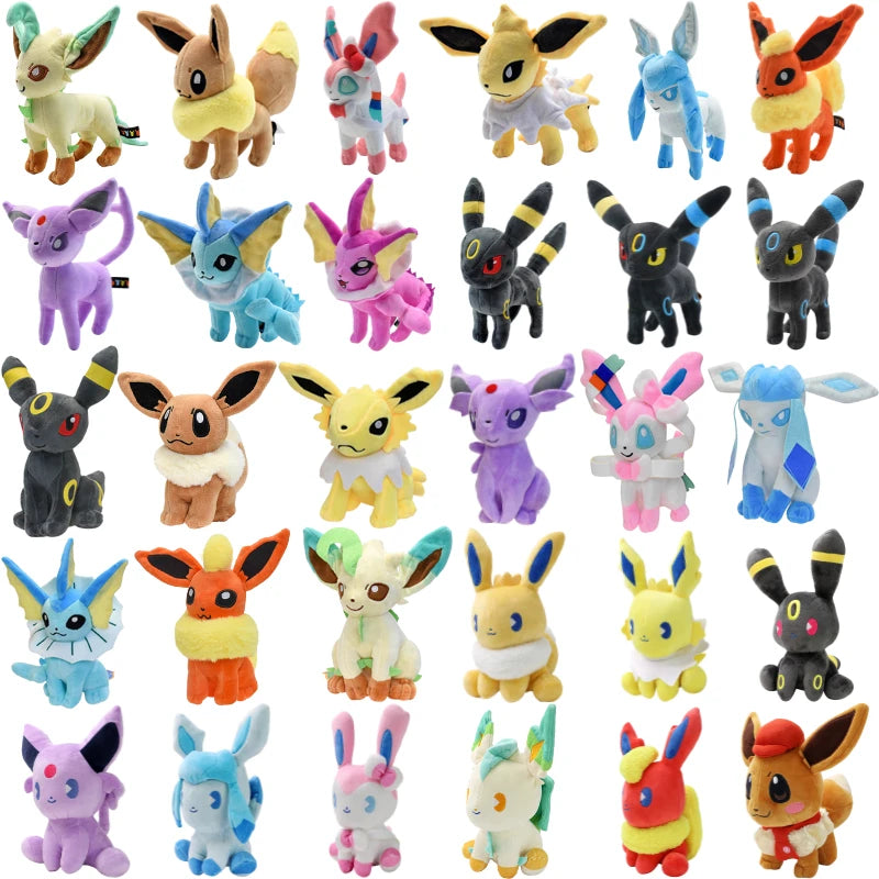 Pokemon Vaporeon Leafeon Eevee Espeon Umbreon Soft Plush Toys Anime Glaceon Jolteon Flareon Stuffed Animals Peluche Dolls Gifts