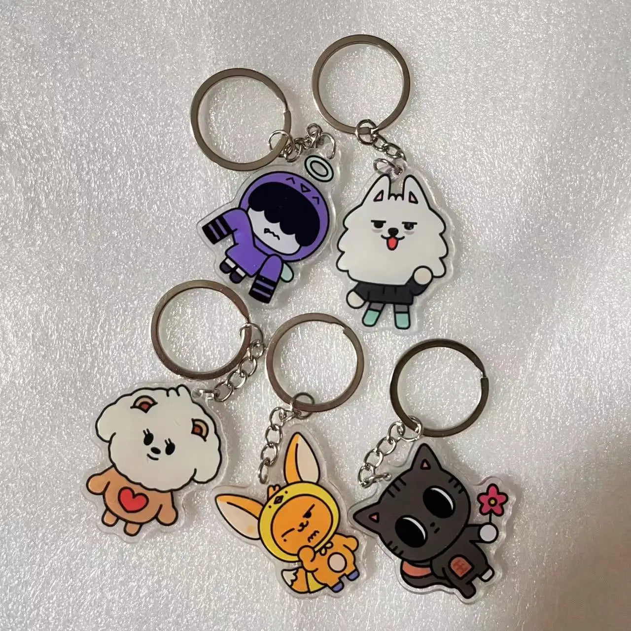 TXT Dolls Kpop Cute Soobin Beomgyu PPULBATU Same Plush Keyrings Tutu Bar Two-Bar Doll Keychain Rings Plush Bag Pendant