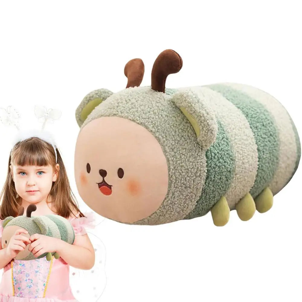 Stuffed Bee Cute Butterfly Larvae Plush Doll Hugging Pillow 30cm/11.8inch Funny Plushies Doll Home Decoration Cartoon Stuffed