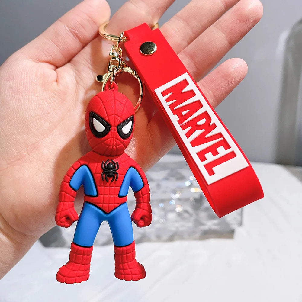 Disney Cartoon Avengers Spider Man Keychain Captain America Car Keychain Marvel Keyring Birthday Gift