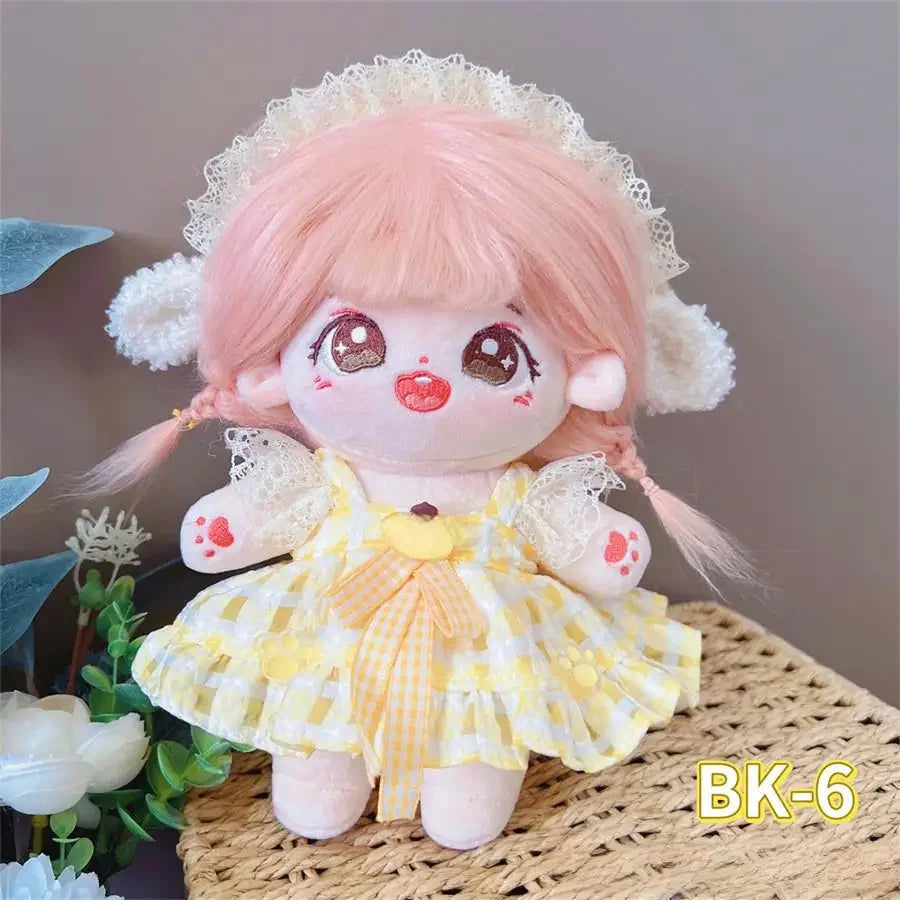 For Baby Three V3/20CM Cotton Doll Plush Doll Replacement Outfit Lolita Maid Dress Playing House Accessories for labubu dress