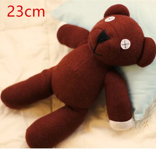 1pc 23cm Genuine Mr.Bean Plush Teddy Bear Toys Cute Stuffed Cartoon Movie Brown Figure Dolls Funny Gift for Kids Birthday