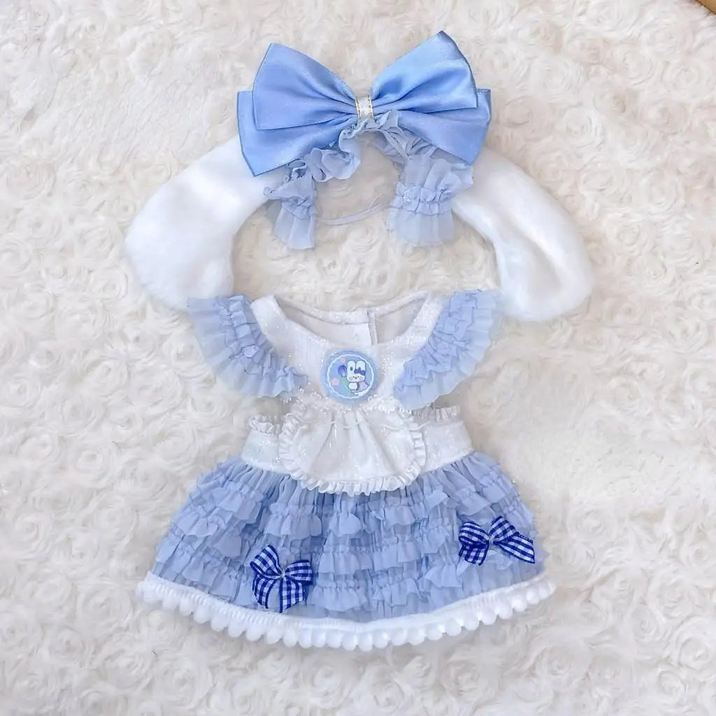 20cm Cute Mini Plush Doll'S Clothes Outfit Accessories Maid Skirt Cute Doll Dress Suit