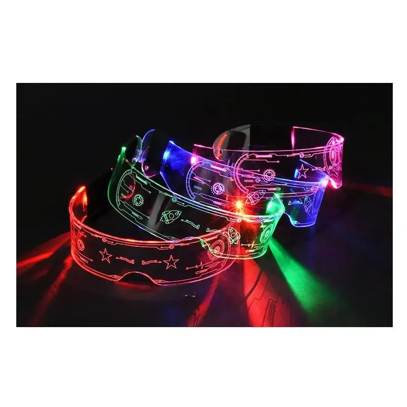 LED Luminous Glasses Sparkling Glasses Party for Labubu Doll Toy Decoration (no doll)