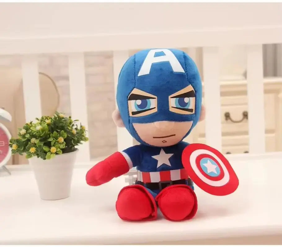 Hot 27cm Man Spidermaned Plush Toys Movie Dolls Marvel Avengers Soft Stuffed Hero Captain America Iron Christmas Gifts For Kids