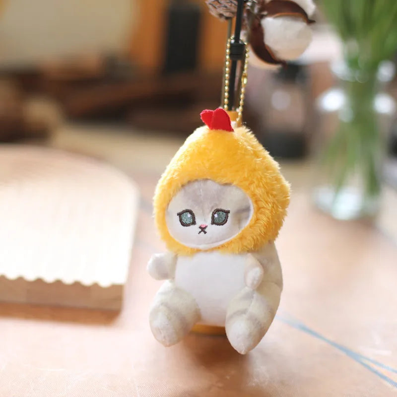 2023 Shark Cat Plush Keychain Cartoon Doll Pendant for Women Bag Kawaii Plushies Toys Car Keyring Holiday Gift