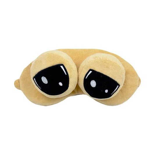 Pou Cartoon And Anime Characters, Alien Plush Comfortable Eye Mask,Dual Use of Cold And Warm, Unisex Plush Slippers, Gift