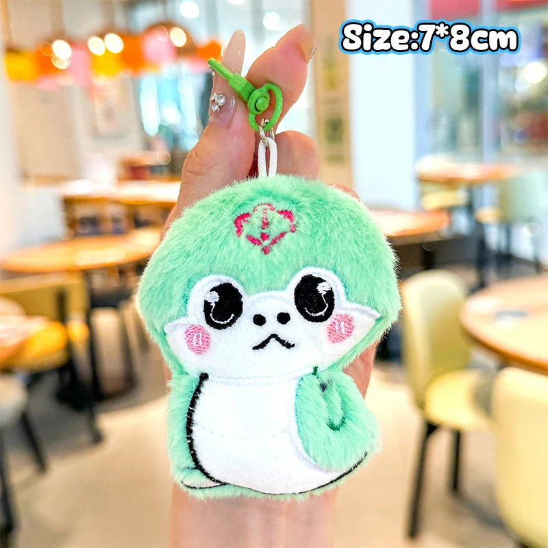 Chinese Style Cute Zodiac Snake Plush Keychain Cartoon Snake Pendant Keychain Bag Decoration Fashion Creative Snake Brooch