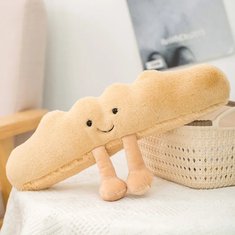 New Butter Long French Baguette Bread Plush Bread Series Doll Stuffed Food Plushie  Kids Gift Sofa Room