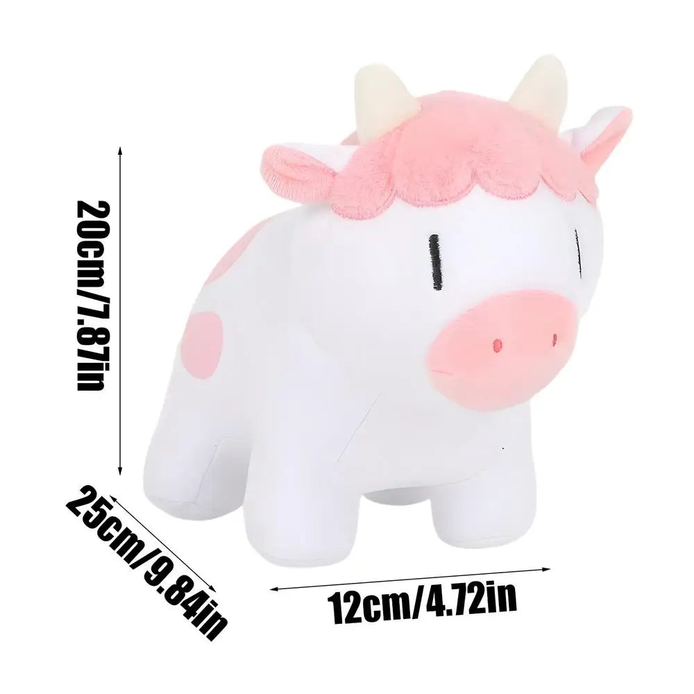 Stuffed Cow Plush Cartoon Cow Chick Plush Doll Stuffed Animal Cute Sensory Fidget Stuffed Animals Soft Plushie Doll Toy For