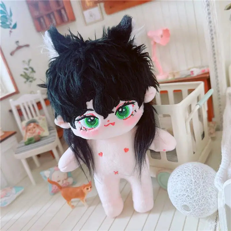 20cm IDol Doll Skeleton No attributes Star Plush Cotton Dolls Cute long Fried Hair Curly Hair Toys Fans Collection Children Gift