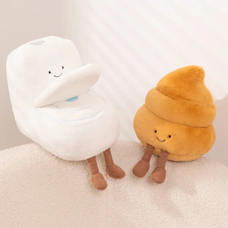 NEW Poop Roll Paper Toilet Cleaner Toilet Plush Toy Poop Stuffed Doll Christma Birthday Gifts Doll Home Decor