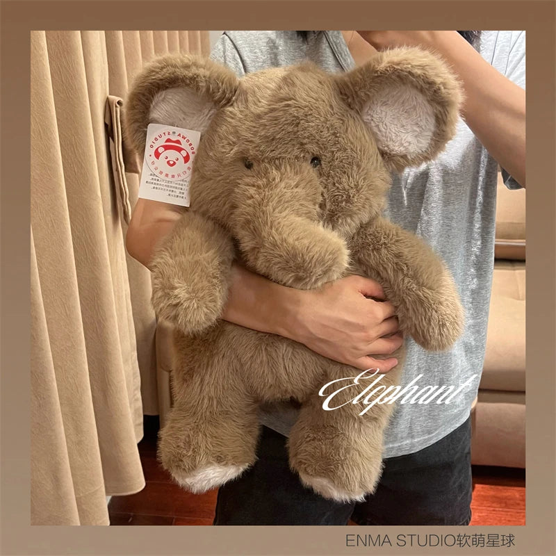 Cute Plush Elephant Toy Sleeping Companion Animal Series Doggy Bunny Elephant Doll Kawaii Huggable Pillow Childs Room Decoration